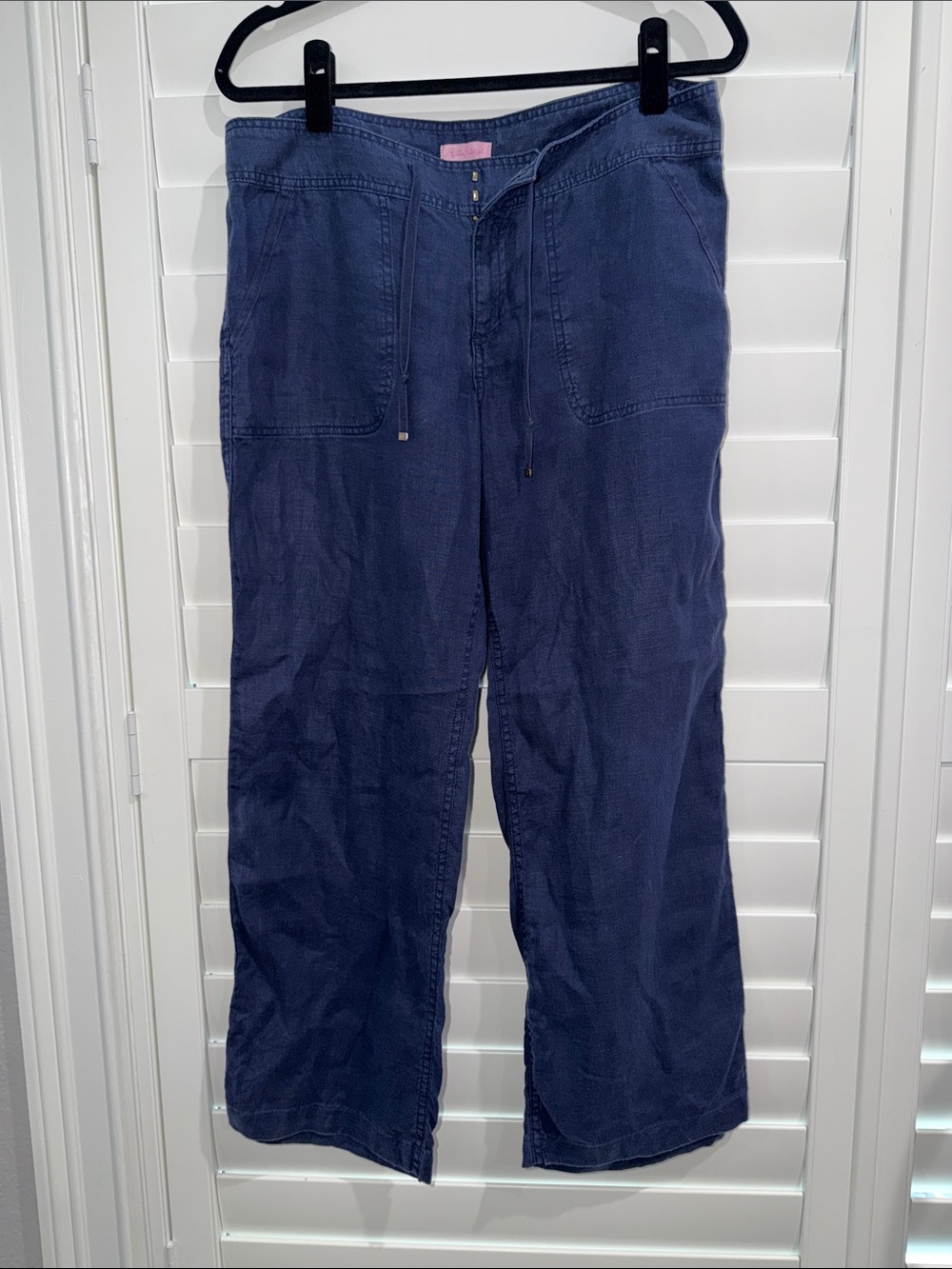 Woman’s Lily Pulitzer Navy Drawstring Casual Pants-8